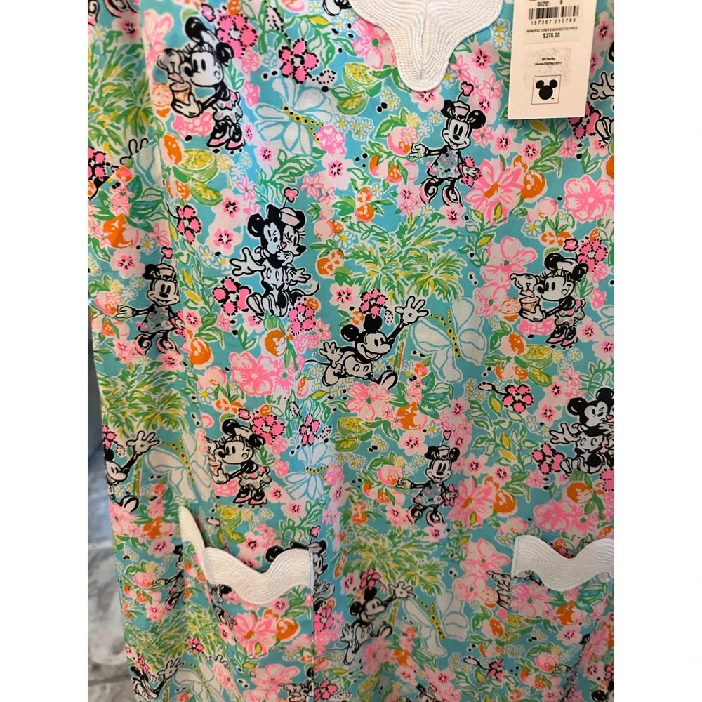 Lilly Pulitzer Disney Roney Shift Dress Lilly Hearts Disney Mickey Minnie NWT 8 - Picture 9 of 14